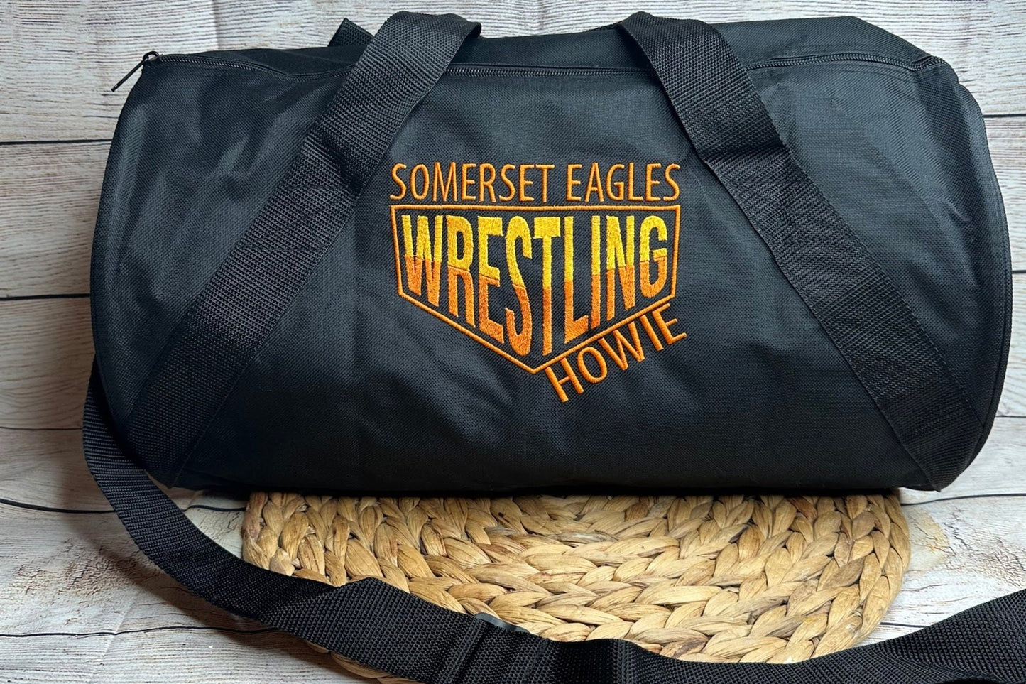 Personalized Wrestling Duffel Bag for Kids.• Embroidered Wrestler Gym Bag • Sport Duffel Bag • Sports Fan Gift • Overnight Weekender Bag