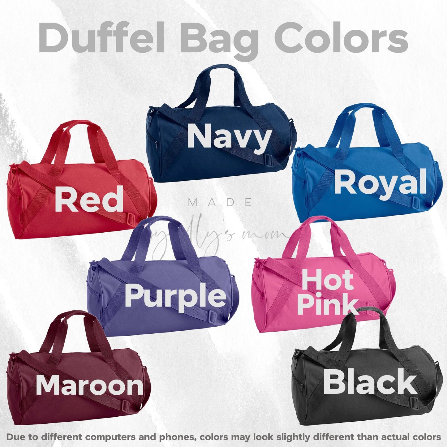 Personalized Athletics Duffel Bag • Embroidered with Name • Overnight Sleepover Bag • Gift Idea • Sport Duffel • Gym Carryall • Monogram