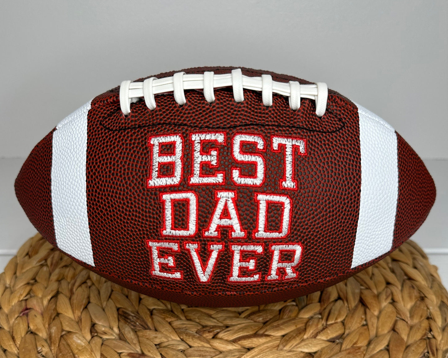 Personalized Football Gift for Dad • Embroidered Football • Keepsake Ball • Customized Football • Best Dad Gift