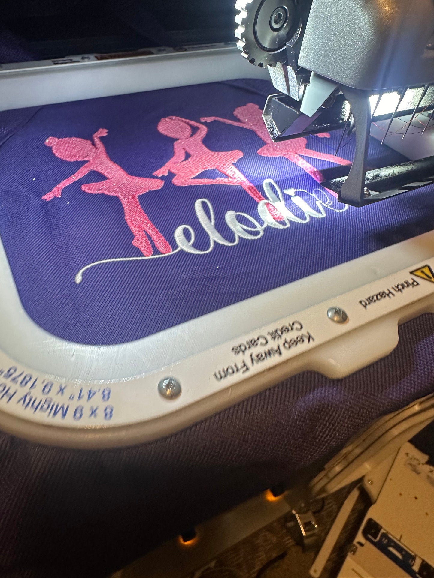 Personalized Ballerina Duffel Bag • Dance Practice Bag • Ballet DancerGift for Girls • Embroidered with Name • Overnight Weekend Duffel