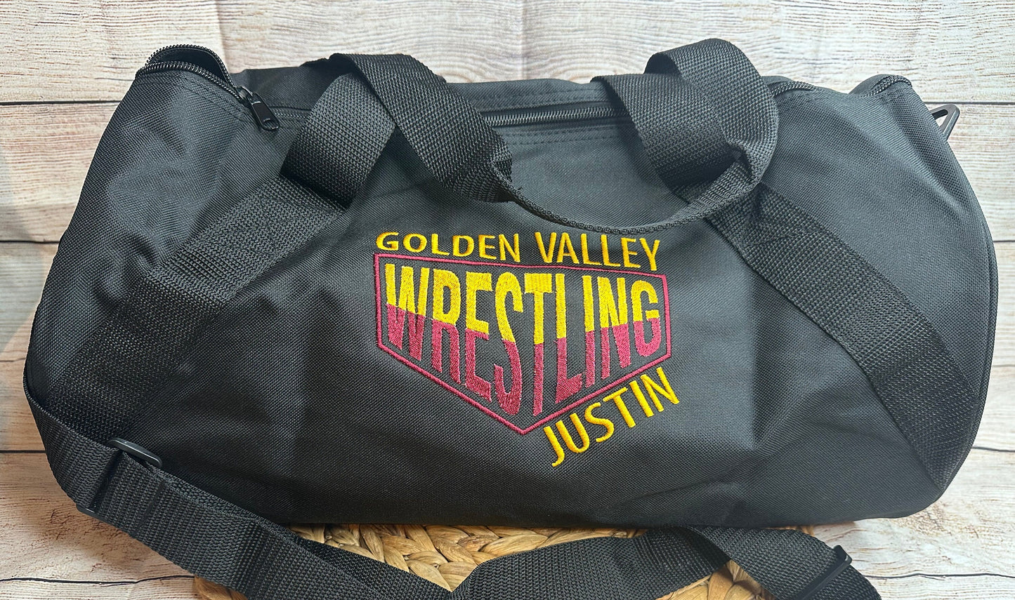 Personalized Wrestling Duffel Bag for Kids.• Embroidered Wrestler Gym Bag • Sport Duffel Bag • Sports Fan Gift • Overnight Weekender Bag