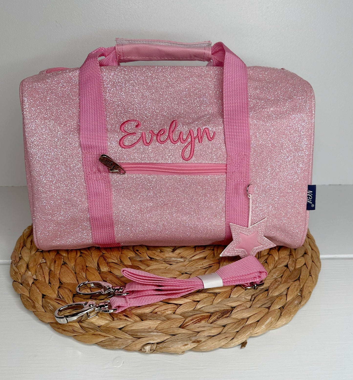 Personalized Mini Dance Duffel Bag • Embroidered Glitter Small Ballet Bag • Little Girl Dance Bag • Bag for Toddler Practice