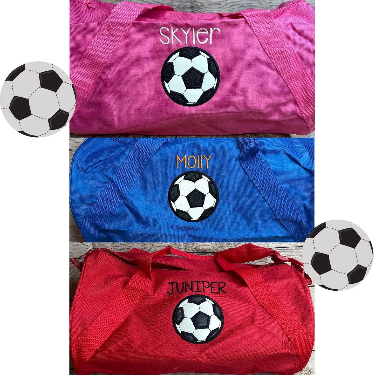 Personalized Soccer Duffle Bag • Embroidered Soccer Bag • Gift for Boys or Girls • Sport Duffel • Soccer Player Carryall Gym Bag • Game Day