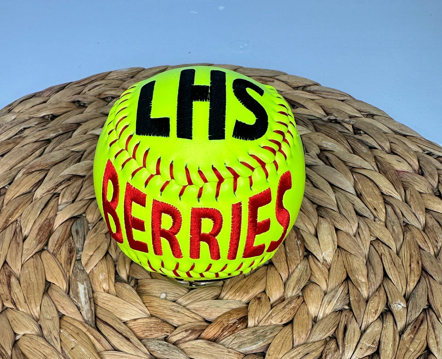 Softball Player Gift: Custom Embroidered Ball as End of Season Keepsake • Softball Player • Senior Night • Personalized Graduation Gift