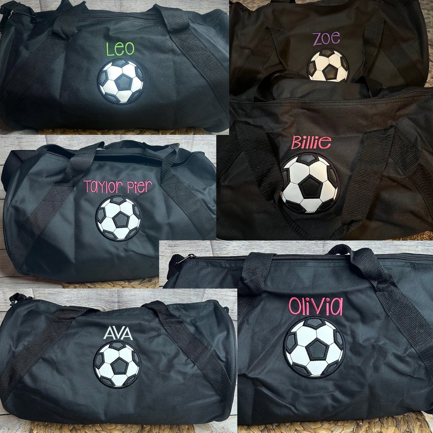 Personalized Soccer Duffle Bag • Embroidered Soccer Bag • Gift for Boys or Girls • Sport Duffel • Soccer Player Carryall Gym Bag • Game Day