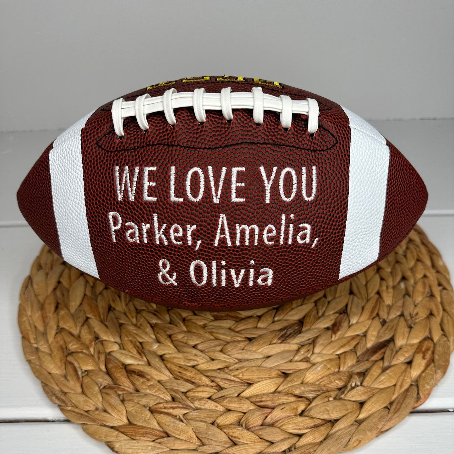 Personalized Football Gift for Dad • Embroidered Football • Keepsake Ball • Customized Football • Best Dad Gift