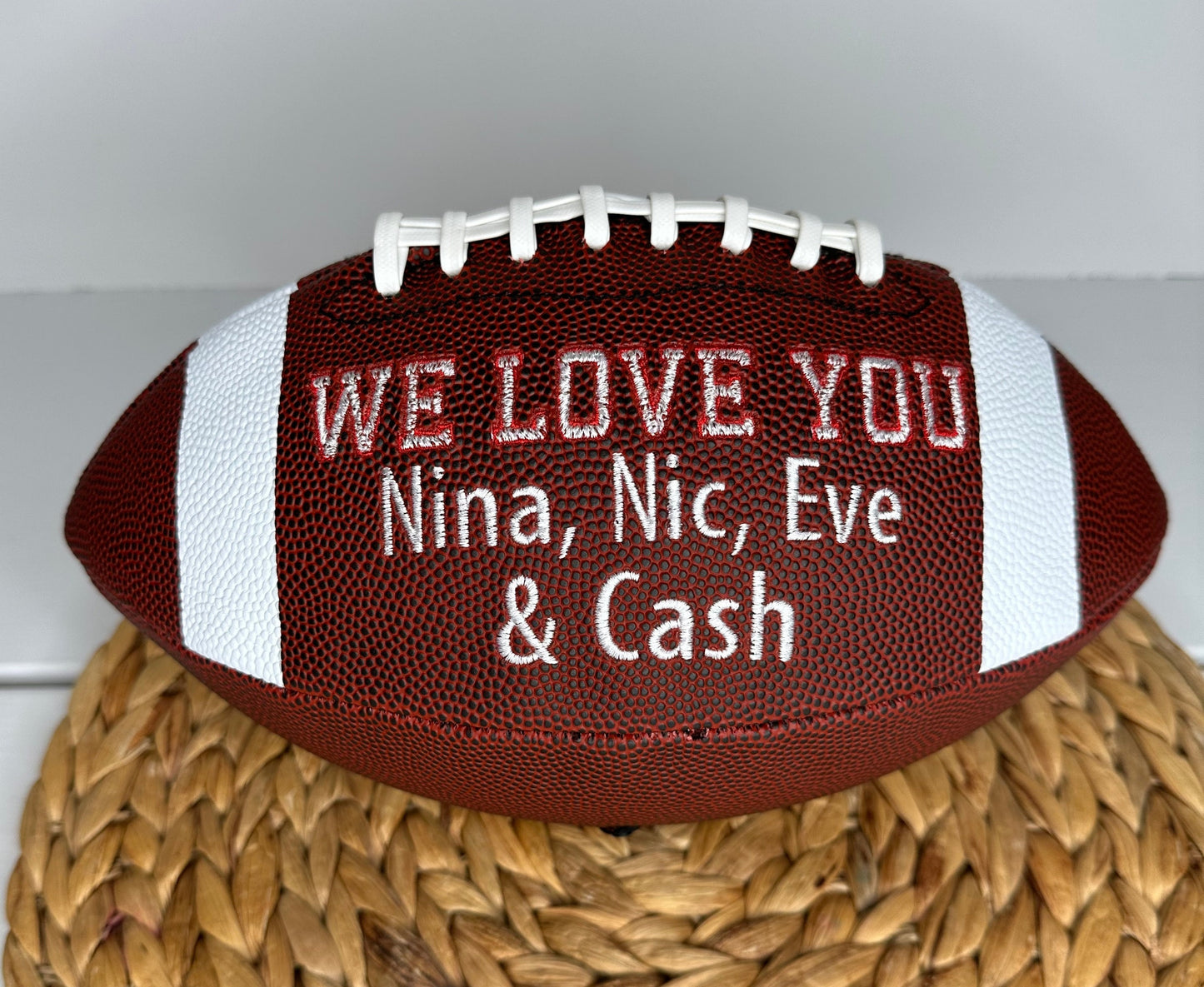 Personalized Football Gift for Dad • Embroidered Football • Keepsake Ball • Customized Football • Best Dad Gift