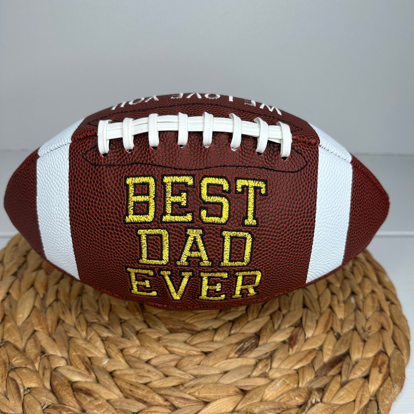 Personalized Football Gift for Dad • Embroidered Football • Keepsake Ball • Customized Football • Best Dad Gift