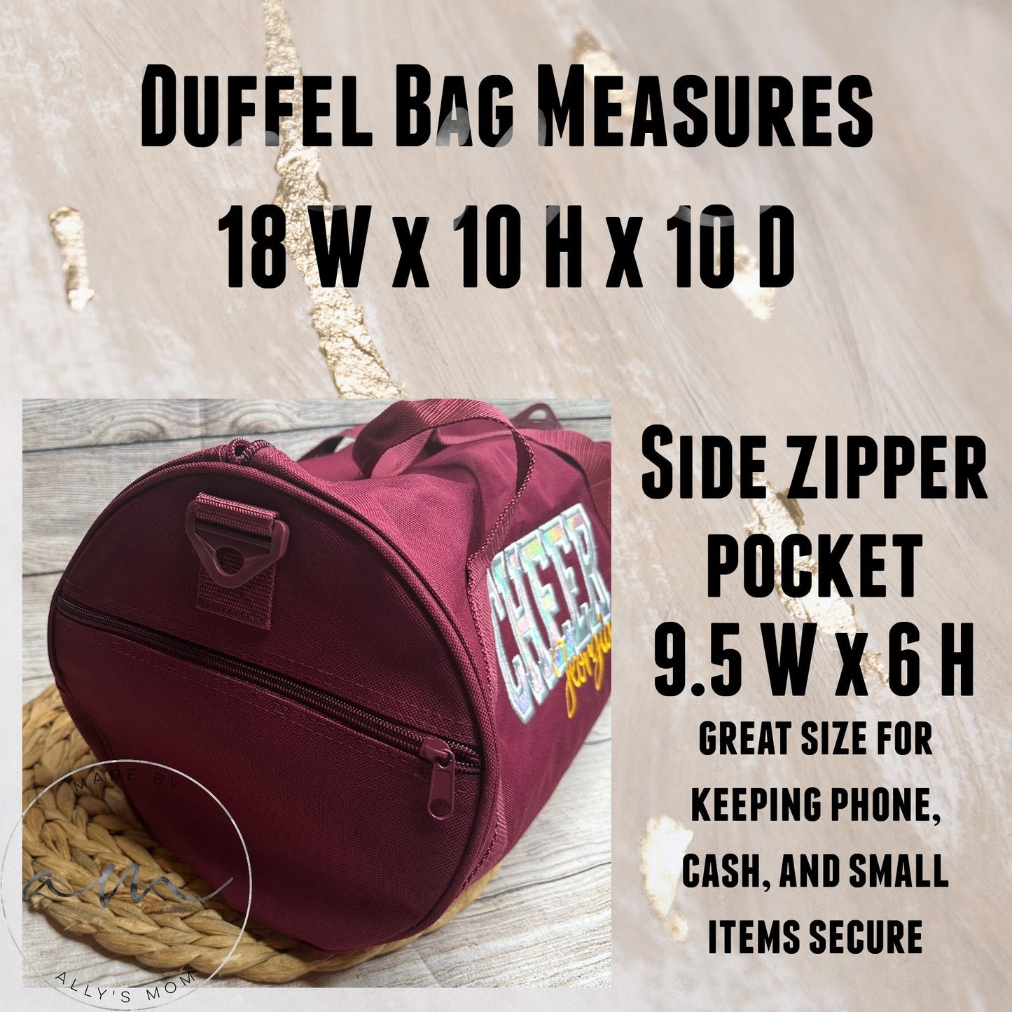 Personalized Athletics Duffel Bag • Embroidered with Name • Overnight Sleepover Bag • Gift Idea • Sport Duffel • Gym Carryall • Monogram