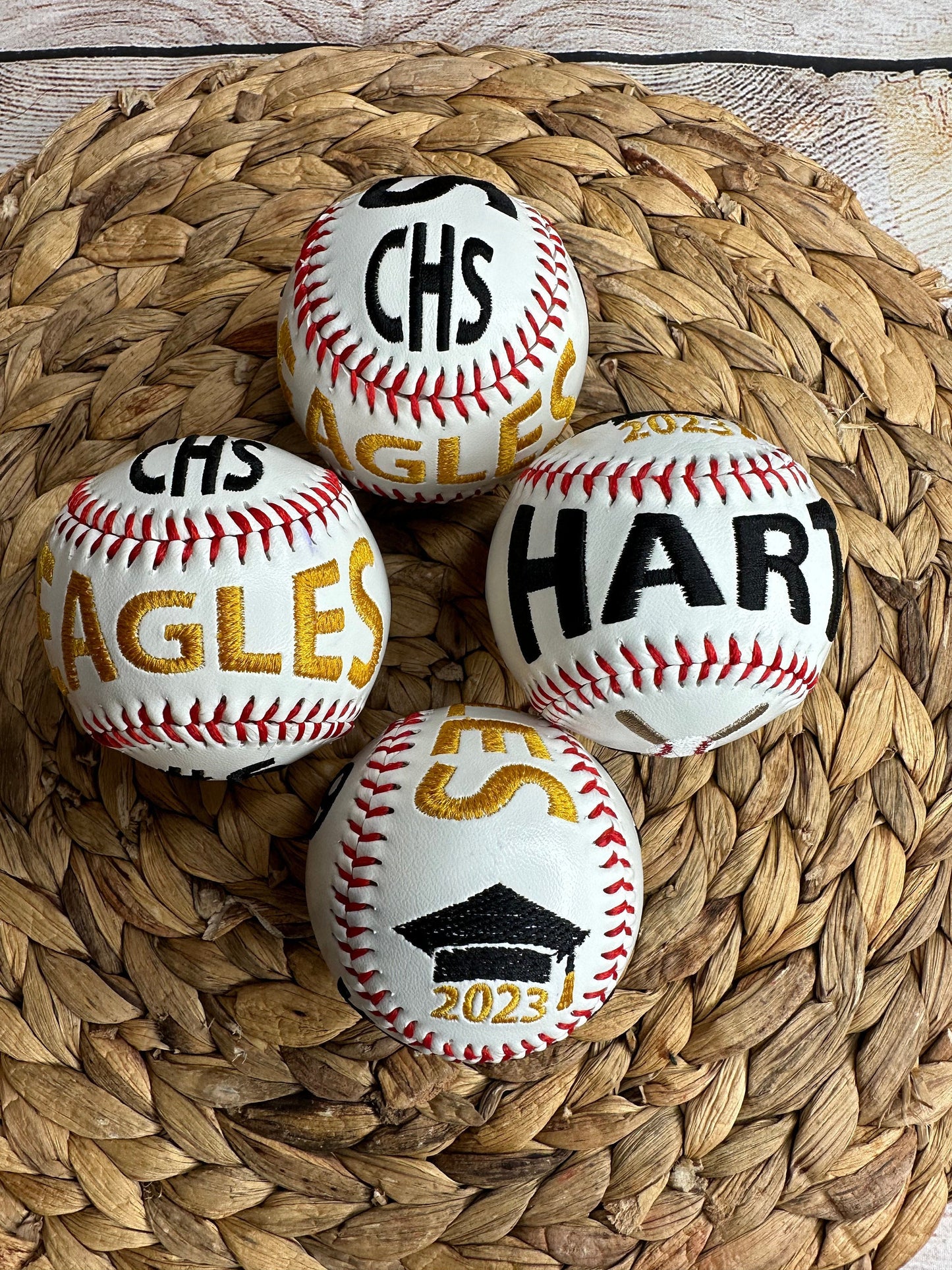 End of Season Gift - Custom Baseball for Senior Night & Graduation Baseball • Embroidered Baseball • Unique Keepsake Gift • Grad Gift