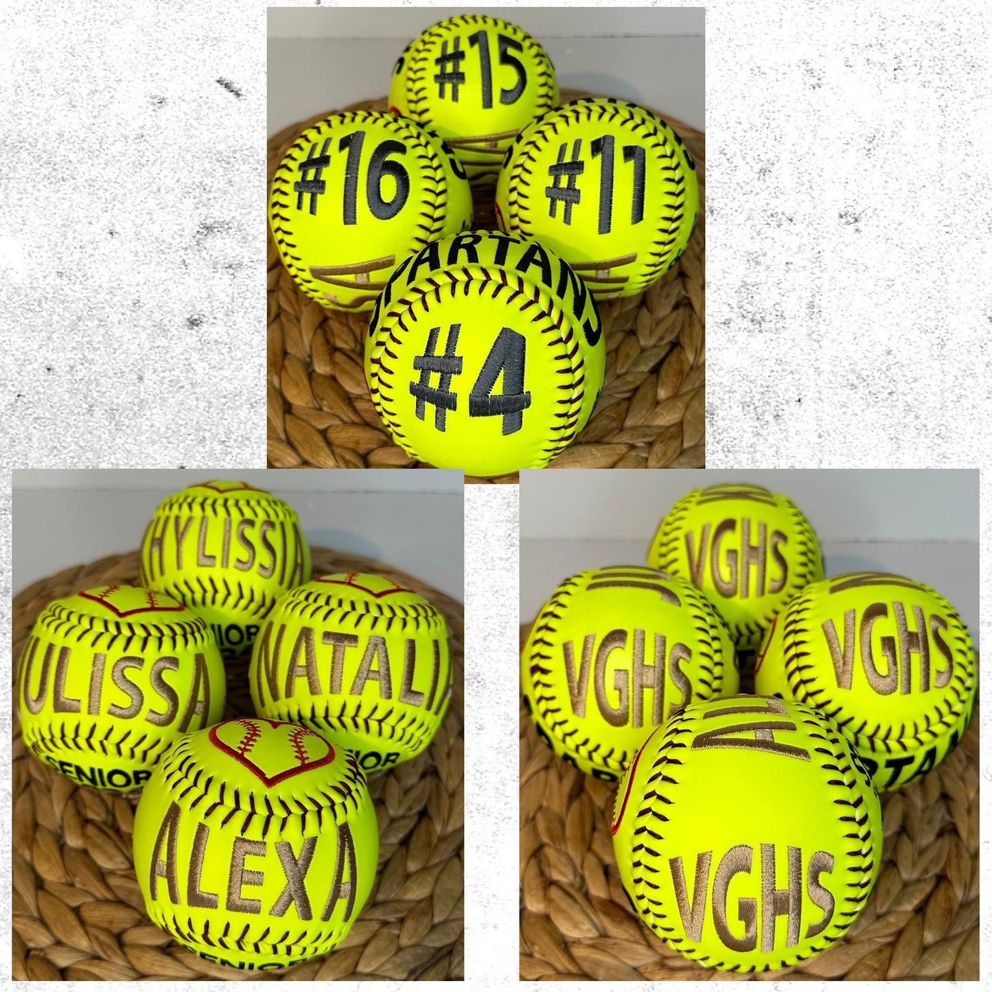 Softball Player Gift: Custom Embroidered Ball as End of Season Keepsake • Softball Player • Senior Night • Personalized Graduation Gift