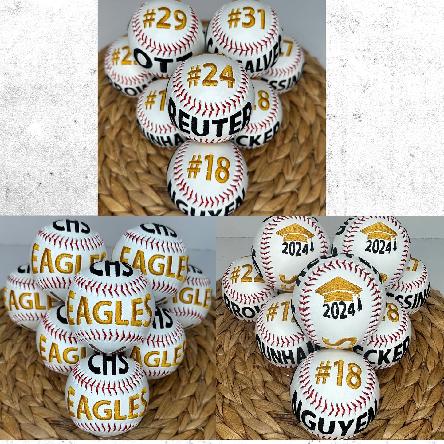 End of Season Gift - Custom Baseball for Senior Night & Graduation Baseball • Embroidered Baseball • Unique Keepsake Gift • Grad Gift