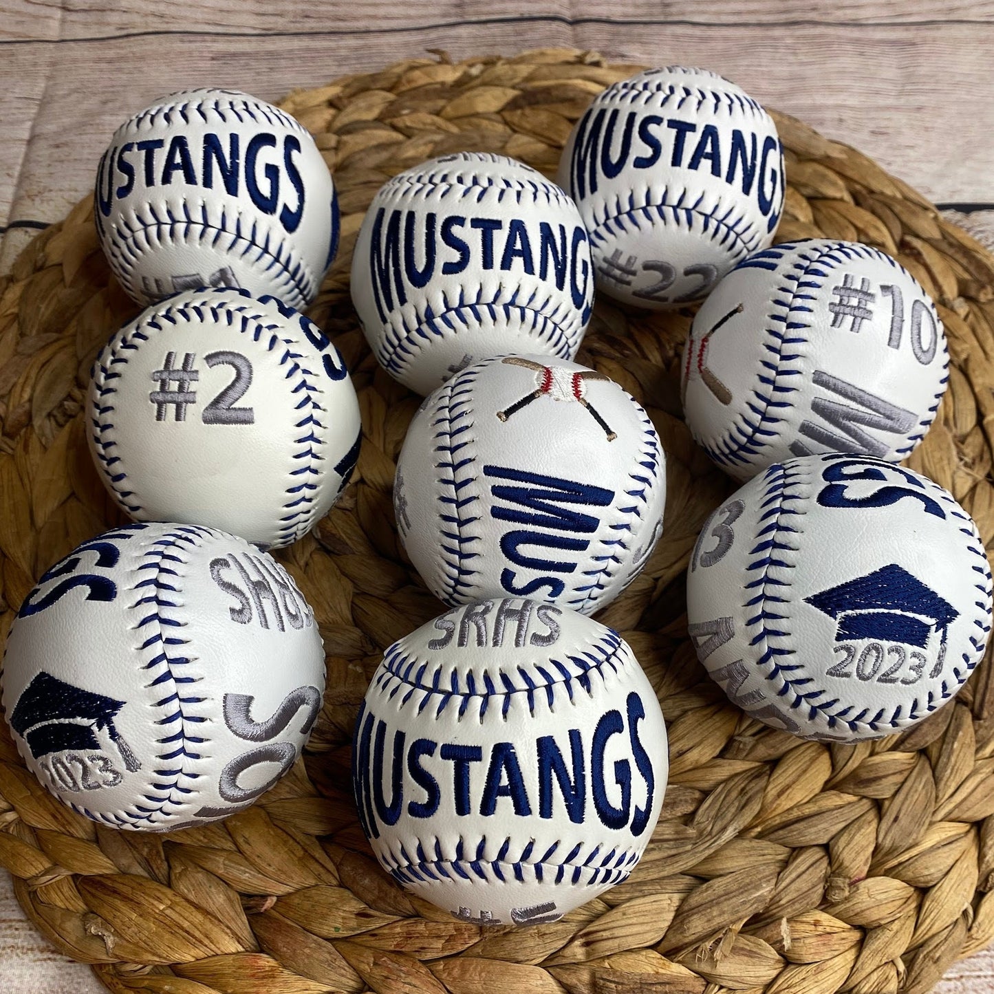 End of Season Gift - Custom Baseball for Senior Night & Graduation Baseball • Embroidered Baseball • Unique Keepsake Gift • Grad Gift