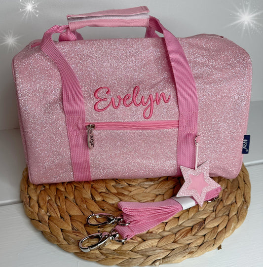Personalized Mini Dance Duffel Bag • Embroidered Glitter Small Ballet Bag • Little Girl Dance Bag • Bag for Toddler Practice